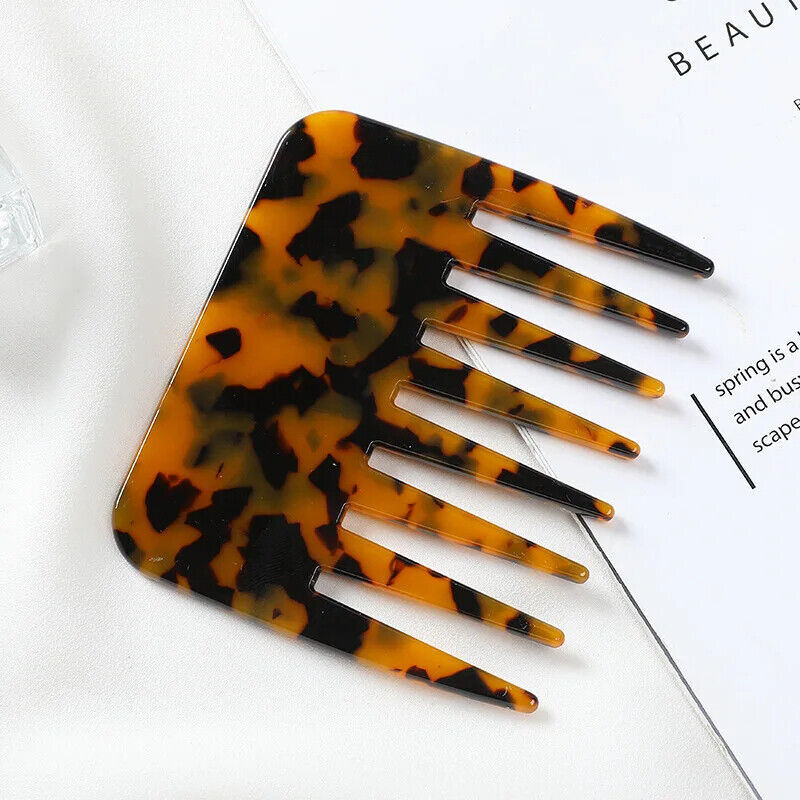 Women Hair Comb Acetic Acid Sheet Wide Tooth Anti-Static Stylish Exquisite 9.5cm
