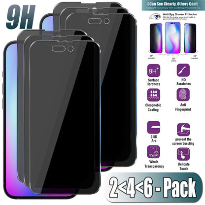 For iPhone 14 Pro/Pro Max/Plus Privacy Tempered Glass Anti-Spy Screen Protector