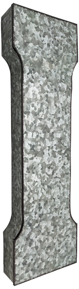 Huge 20" Metal Letter Hanging Wall Décor, Galvanized Metal with Rusted Edges