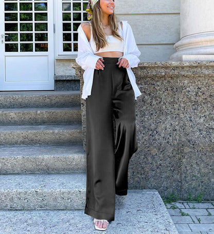 Women Trousers Casual Trousers Baggy Pants Straight Pants Casual Trousers