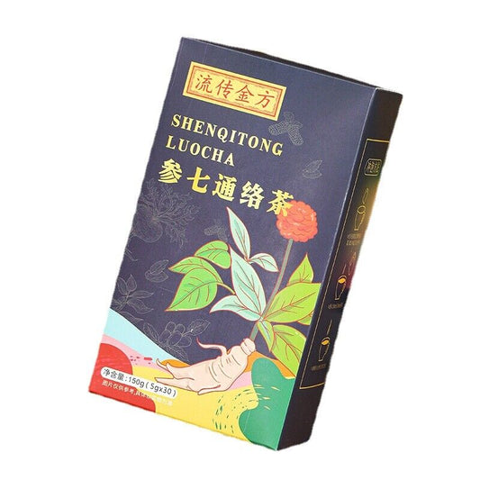 150g Ginseng seven Tongluo tea Ginseng Ginkgo Huangjing vascular health tea bags