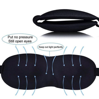 2 Pack Travel 3D Eye Mask Sleep Soft Padded Shade Cover Relax Blindfold Sleeping