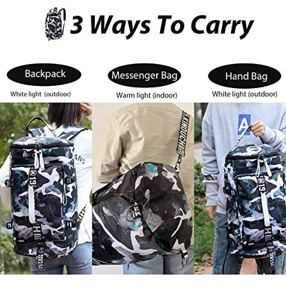 Multipurpose Travel Backpack Duffle Bag, Casual Daypack Sports Gym green