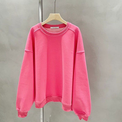 Sweatshirt Bag O-neck Pullover Hoodies Long- Sleeve Tops Lady Sweatshirts