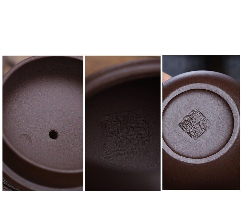Xishi Pot Real Yixing Zisha Purple Clay Tea Pot Marked Ball Shaped Infuser Holes
