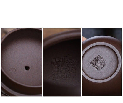 Xishi Pot Real Yixing Zisha Purple Clay Tea Pot Marked Ball Shaped Infuser Holes