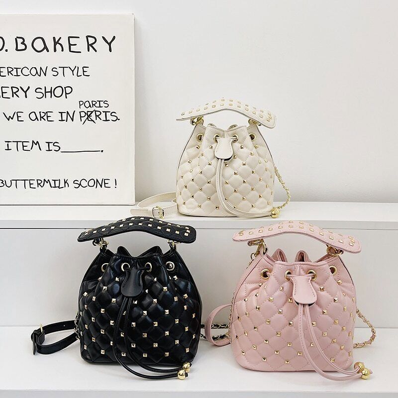Woman Bucket Bag Faux Fur Shoulder Crossbody Bags Ladies Totes Bag