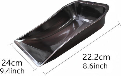 Natural Hand Broom Metal Dustpan and Brush Set Handheld for Fireplace Workshop