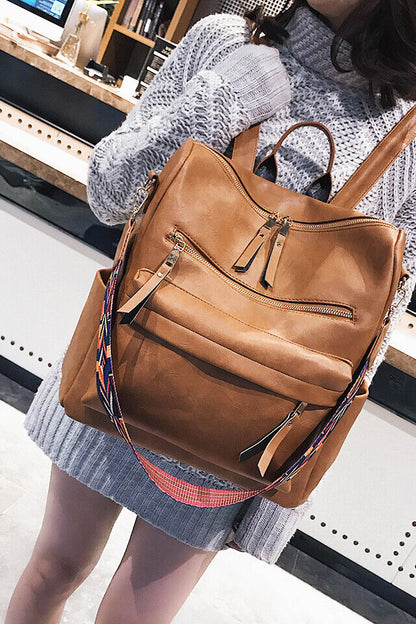 Women Luxury Backpack Bookbag Shoulder School Travel Laptop Rucksack Zipper Bag