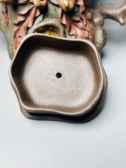 Vintage Chinese Yixing Purple Clay Teapot Zisha Ceremony Ceramic Peach Teaware