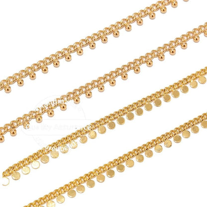 1meter Stainless Steel Link Chains Curb Drop Disc Ball Chain Jewelry Making Supp