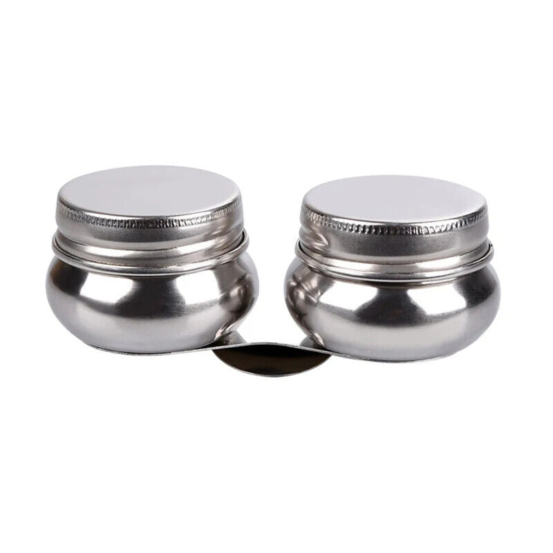 Painting Palettes Stainless Steel Oil Paint Pot Single Double Hole Drawing Tools