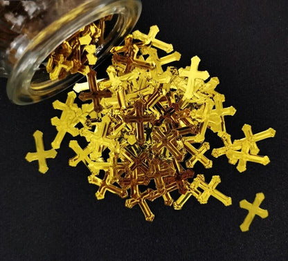 Confetti 15g Church Wedding Golden Pigeon Sequin Cross Bible Table Scatter Decor