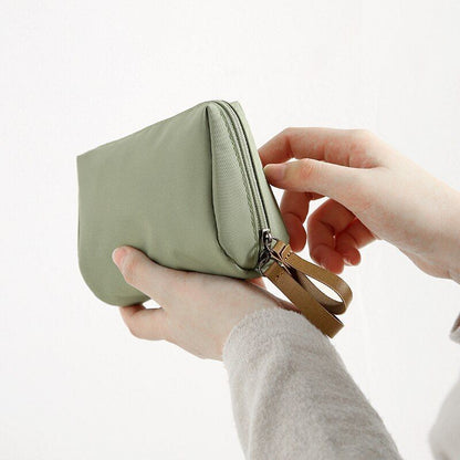 Cosmetic Case Storage Bag Small Traveling Mini Lipstick Pouch Solid Purse Zipper