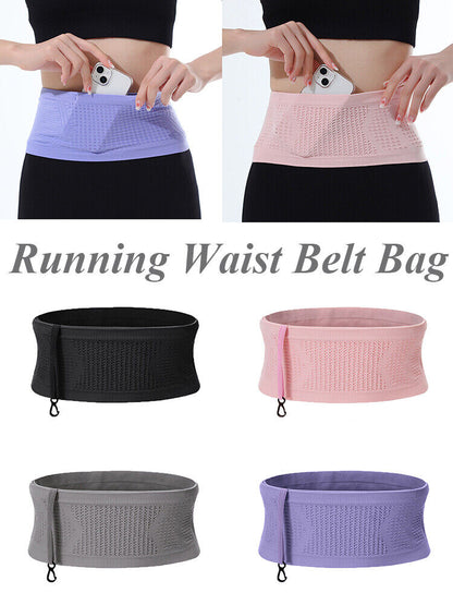 Unisex Sports Fanny Pack Waist Money Belt Pack Running Waist Bag Breathable