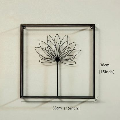 Plant Line Shape Iron Wall Hanging, Modern Fashion Hanging Iron Metal Wall