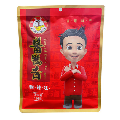 180g Food Snack Vacuum-packed Duck Tongue Sweet spicy 初旭鸭舌 甜辣
