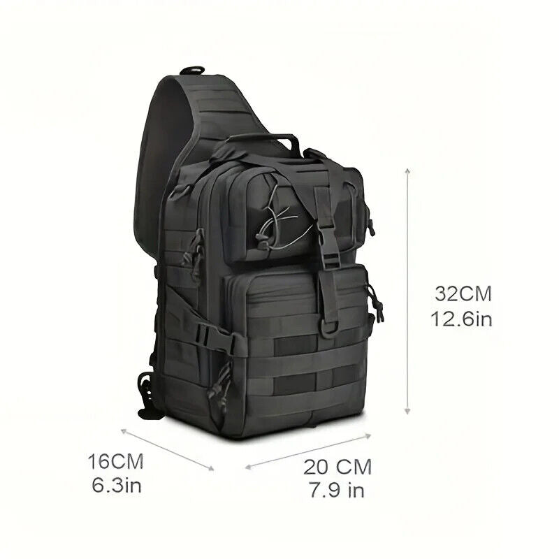 Tactical Backpack Chest Bag Waterproof Rucksack Bag for Outdoor Hiking Camping
