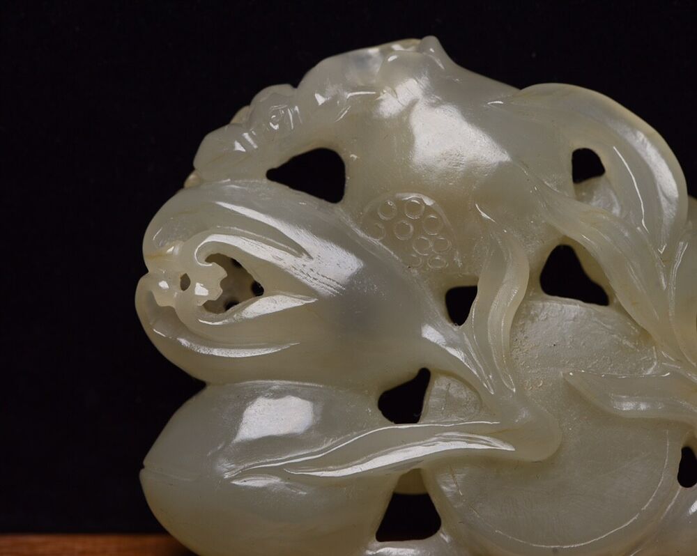 Chinese Hetian Jade Hand Carving Exquisite Statue Collection Figurines Decor Art