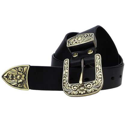Men Belts Buckle Pin 35 40mm Inner Width Solid Brass Copper Carved Leather Craft
