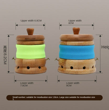 Portable Moxibustion Bamboo Moxa Pot Wooden Handwork Wormwood Strip Box Tool艾灸艾草