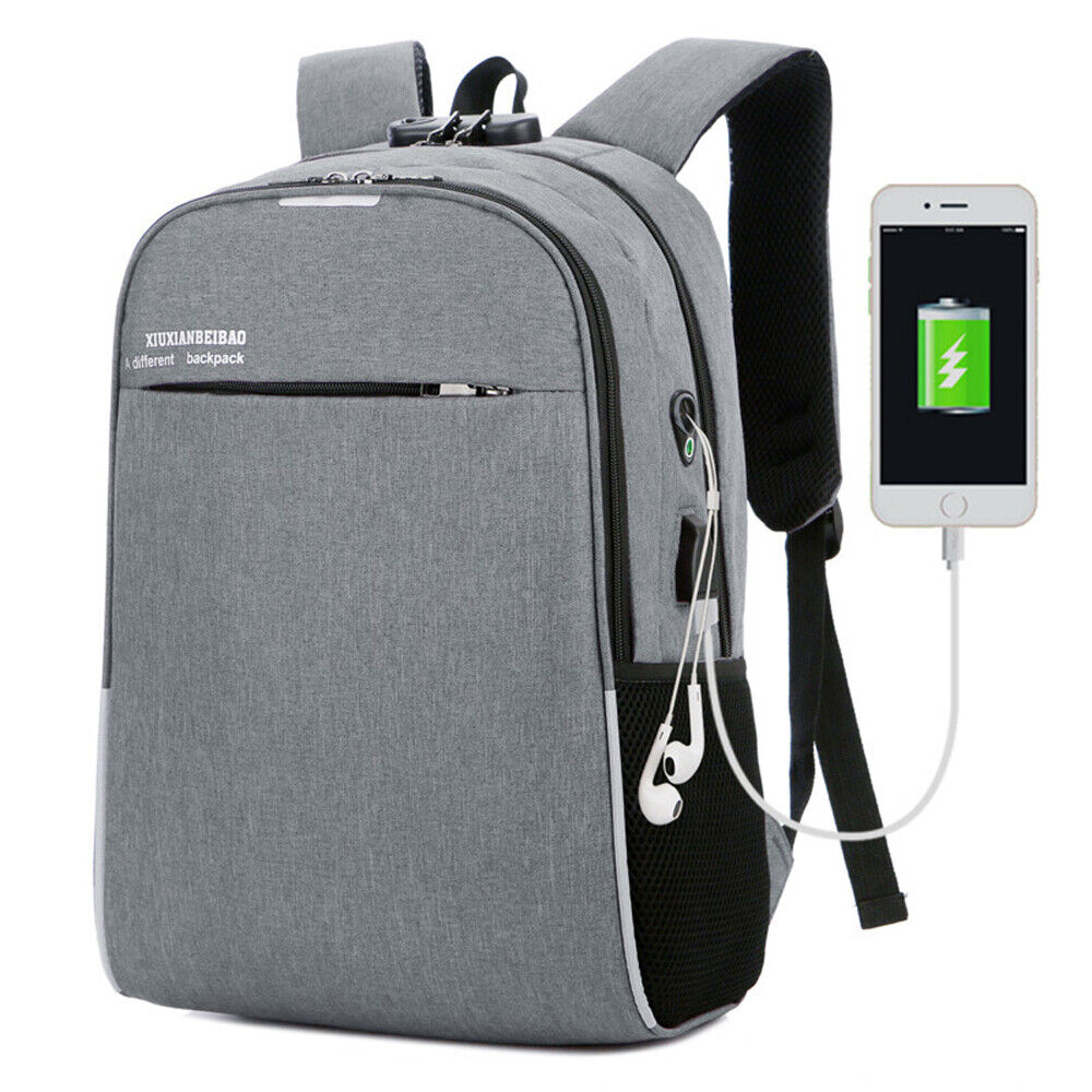 16"Laptop Men's Backpack Travel Anti-Theft USB Charging Shoulder Bag Outdoor