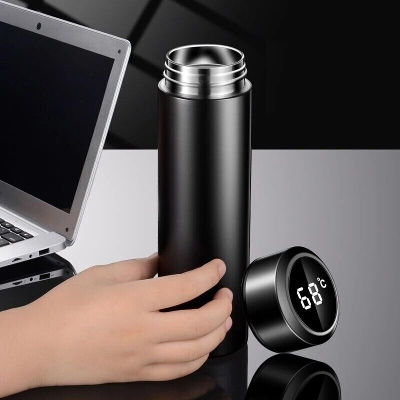 500ml Stainless Steel Creative Smart Thermos Bottle For Temperature Display Mug