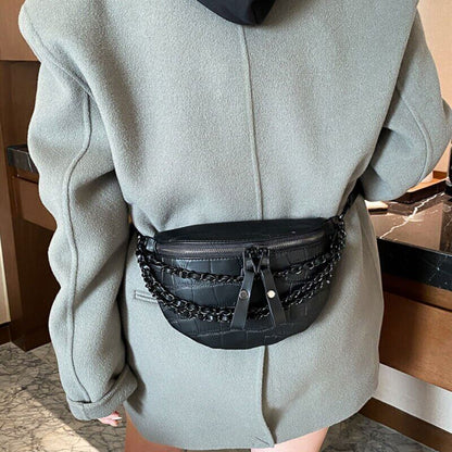 Chain Waist Bag Pack Women Waist Belt Bags Pattern Pack Fashion Waist Pack