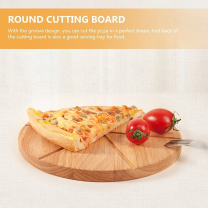 Cutting Boards Round Pizza Pan Tray Serving Cake Plate Bread Paddle 16X16cm Wood
