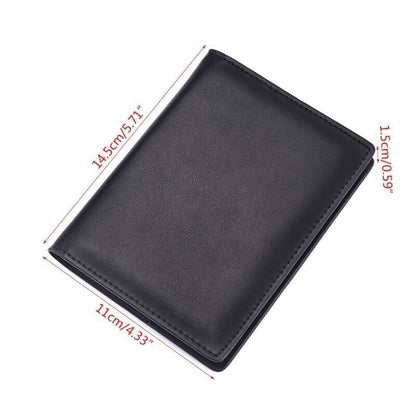 Men Wallet Genuine Leather Passport Organizer Holder ID Card Cover 11x1.5x14.5cm
