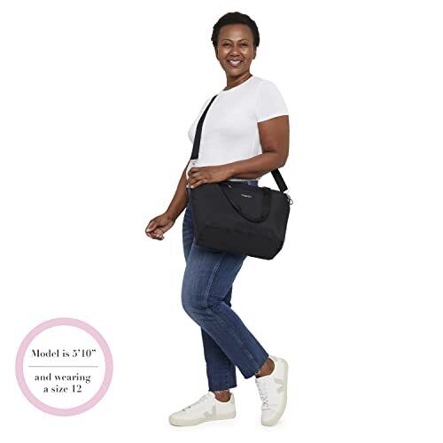 Baggallini womens Travel Avenue Tote, Charcoal, One Size US Size, Charcoal