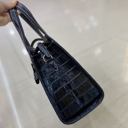 Handcrafted AlligatorCrocodile Skin Leather HandBag Women's Luxury Shoulder Bag