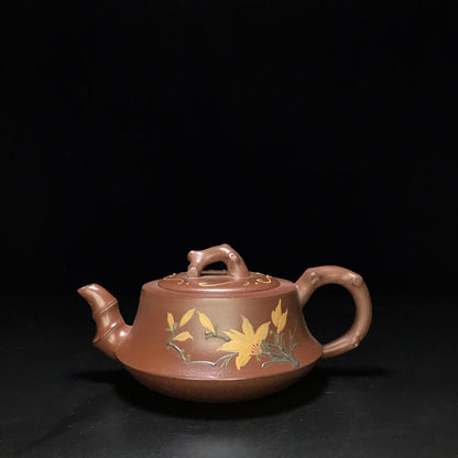 Chinese Yixing Zisha Clay Handmade Exquisite Teapot （柱础壶 底款：汪寅仙）