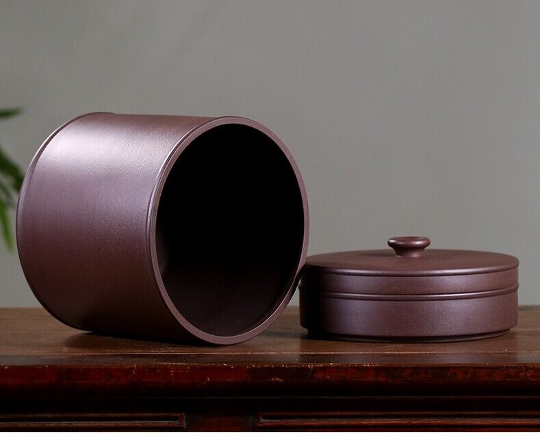 Handmade Sealed Tea Canister For Puer Tea Cake Smell Proof Yixing Zisha Clay Big