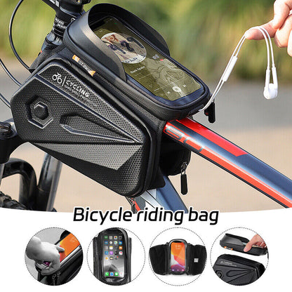 Bicycle MTB Frame Front Tube Cycling Bag Waterproof Touch Screen Phone Case Bag