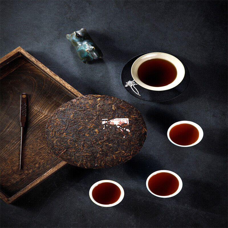 357g Menghai Glutinous Rice Fragrant Ripe Puer Tea Top Qi Zi Bing Shu Puerh Tea