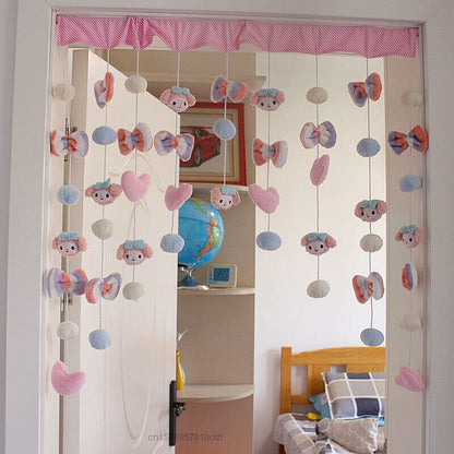 Sanrio Hello Kitty Cute Kawaii Door Curtain Plush Dolls Bedroom wall Decoration