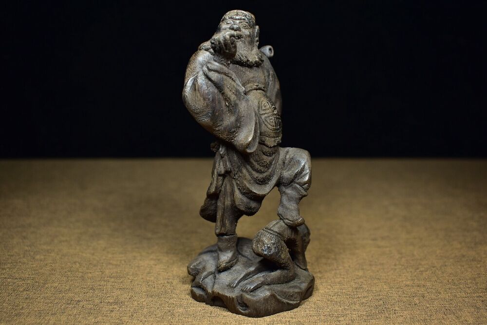 Agar Wood Vietnam wooden carving carved figure Agarwood Zhong Kui buddha statue