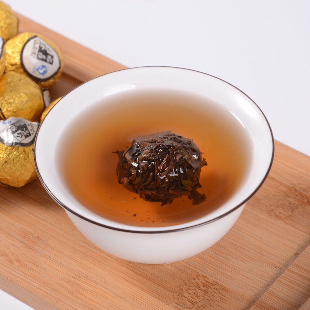 Organic Handmade Ball-shaped Aged Shou Mei Longevity Eyebrow White Tea Balls