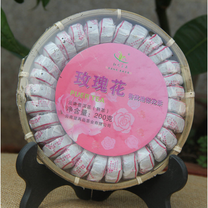 Pu'er Tea Mini Tuo Tea [Rose Tuo] Cooked Tea 200g In Bamboo Packed Health Care