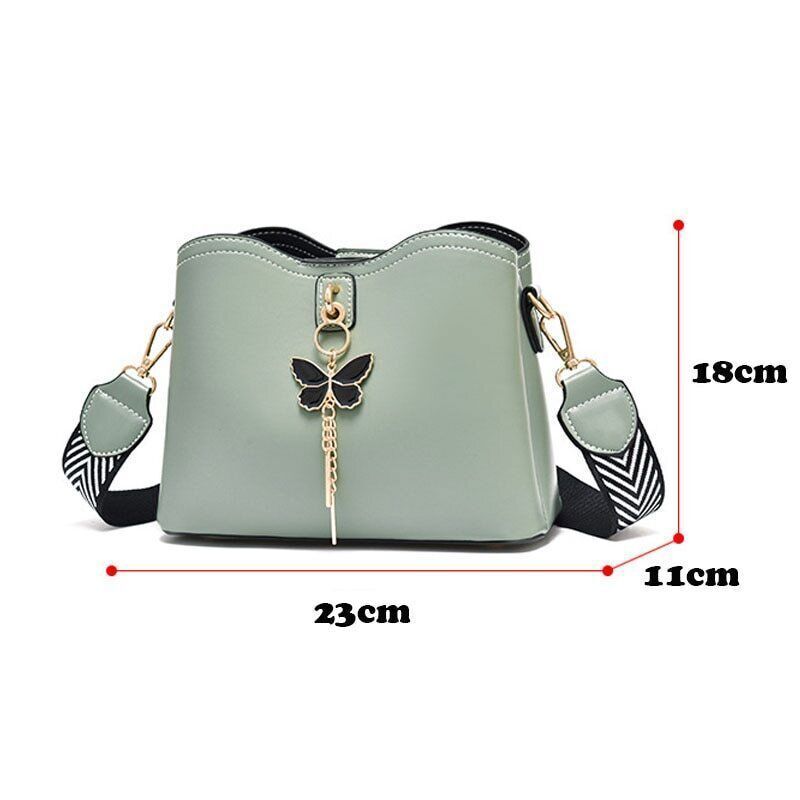 Women Handbag Butterfly PU Leather Bags Ladies Crossbody Tote Shoulder Bag