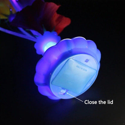 Optical Fiber Lamp LED Artificial Flower Calla Lily Vase Night Lights 32x10x10cm