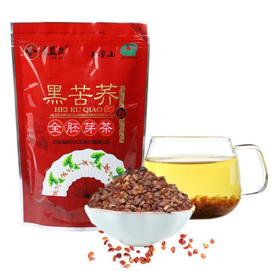 HE KU QIAO Chinese Black Tartary Buckwheat Tea Bitter Buckwheat Herbal Tea 500g