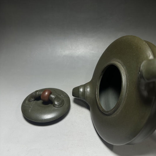 vintage chinese yixing purple clay teapot zisha ceremony carving Collectible art