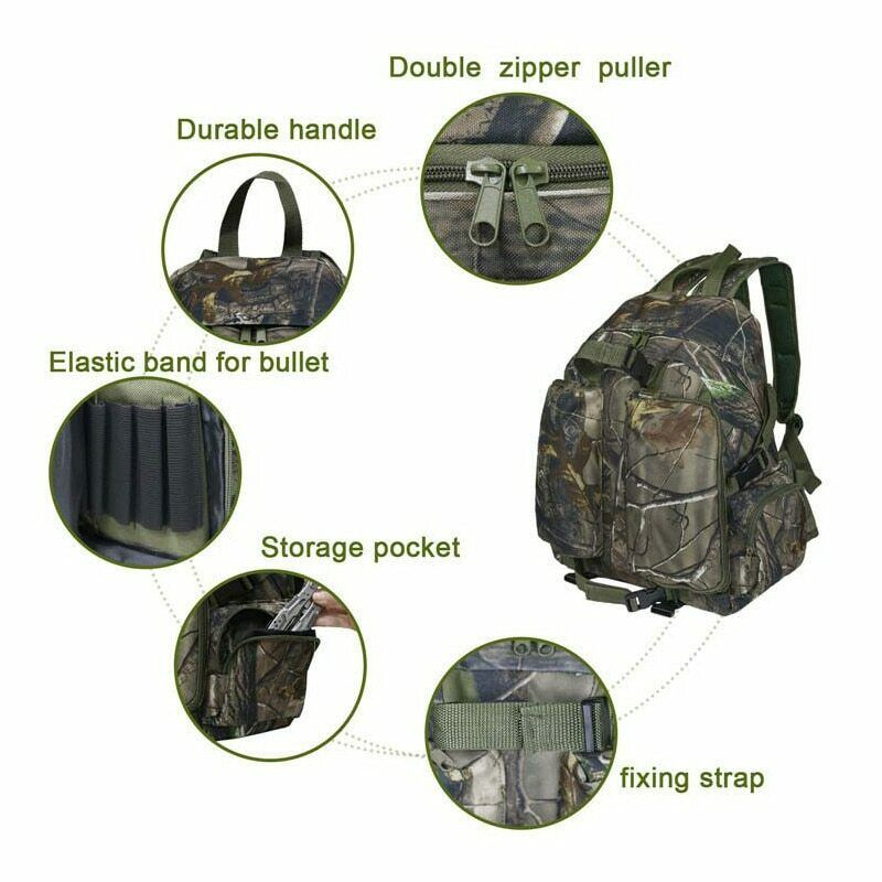 Tactical Backpack Shoulder Bag Outdoor Hiking Camping Rucksack 600D Oxford Cloth