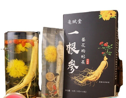 One ginseng chrysanthemum goji berry tea individually packaged repeatedly brewed