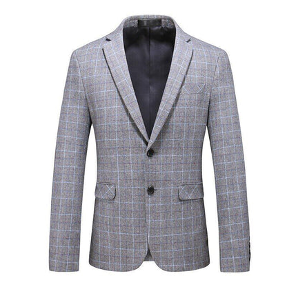 Men Plaid Suits Coat+Pants 2 Pieces Sets Men's Party Wedding Groomsmen Suit