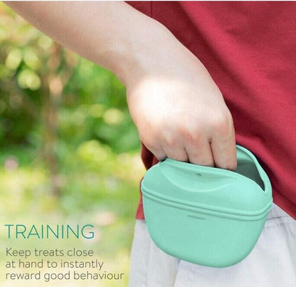 Safe Silicone Dog Treat Bag Pouch For Dog Walks Belt Custom Dog Treat Bags