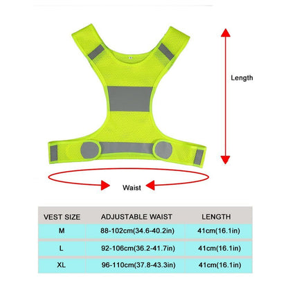 New High Visibility Reflective Short Safety Vest, Night Running Reflective