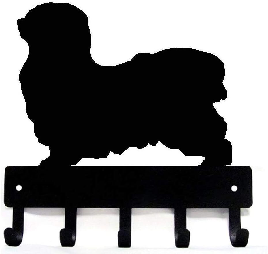 Havanese Dog Key Rack Hanger - 6 Inch Wide/9 Inch Wide Metal Wall Art